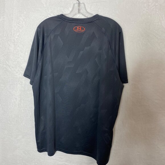 Under Armour‎ Mens XL HeatGear T-Shirt Athletic Fit Large Gray & Orange - Picture 3 of 5